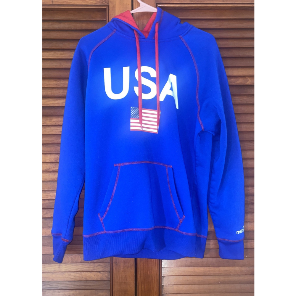 Mitre Team USA Soccer Hoodie Hooded Sweatshirt Adult Size Small